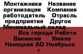 Монтажники › Название организации ­ Компания-работодатель › Отрасль предприятия ­ Другое › Минимальный оклад ­ 150 000 - Все города Работа » Вакансии   . Ямало-Ненецкий АО,Ноябрьск г.